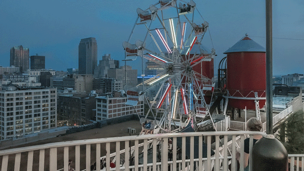 Rooftop Garden's most popular attractions is the vintage Ferris wheel